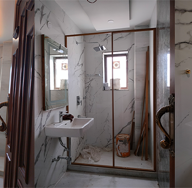 Restaurant kitchen plumbing coordination before equipment installation
