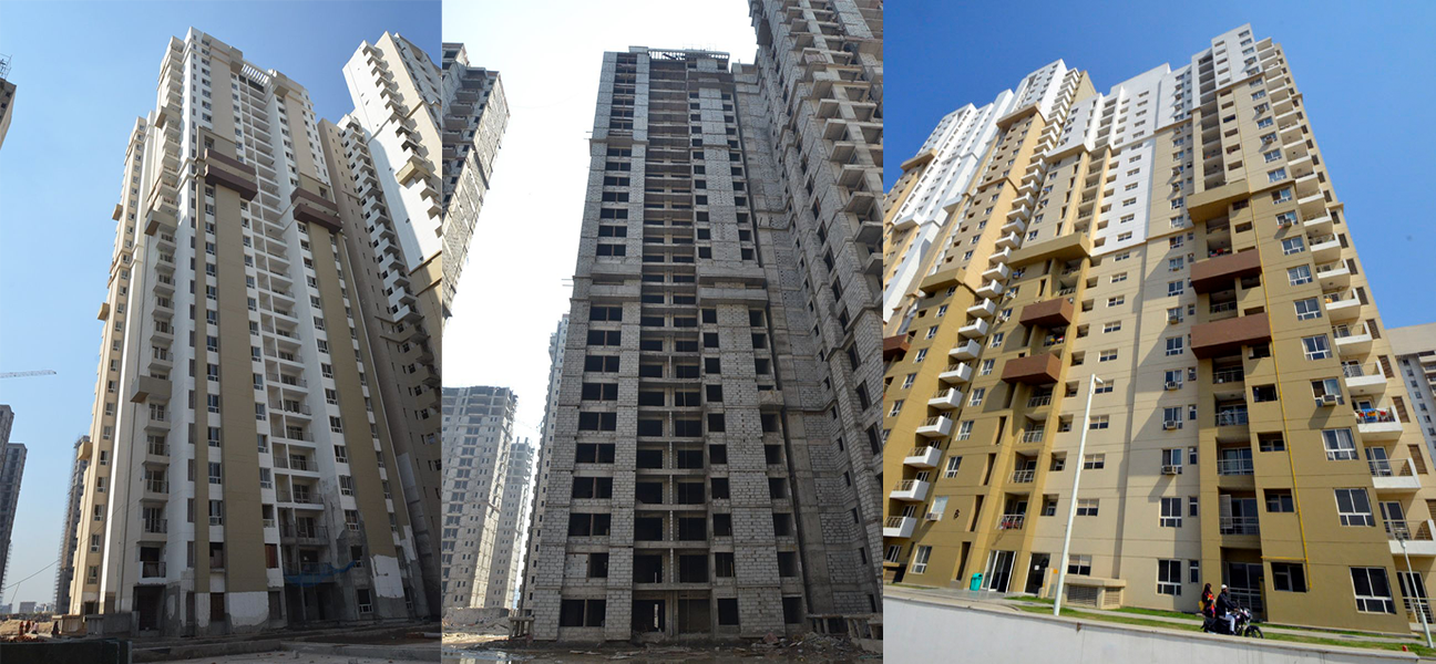Lotus Boulevard Noida high-rise residential tower executed by Next BC